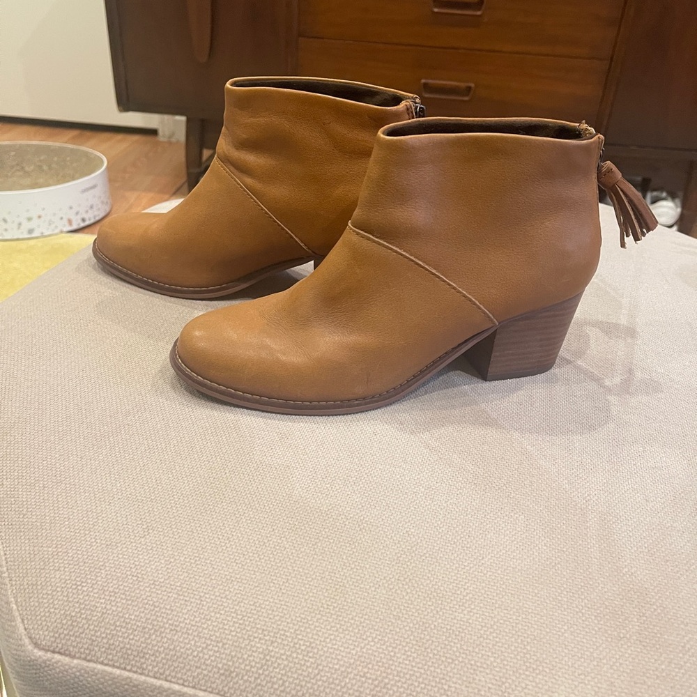 Toms leather Brown Leather Ankle Boots